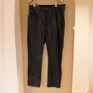 GAP Vintage Slim High Rise Leather Pants
